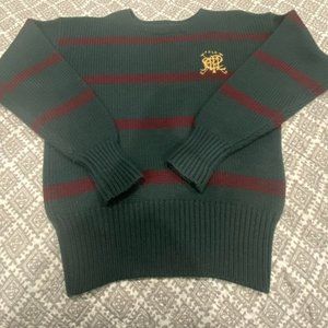 Polo Ralph Lauren Striped Knit Sweater(Green/Maroon)